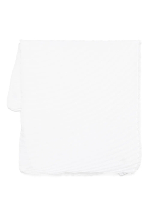 Issey Miyake pleated-edge scarf - White