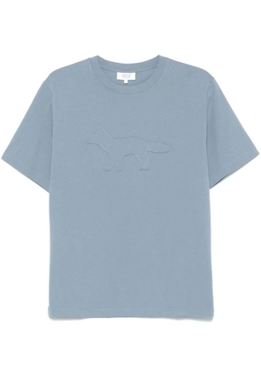 Maison Kitsuné Profile Fox-patch T-shirt - Blue