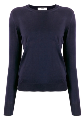 Roberto Collina round neck knitted top - Blue