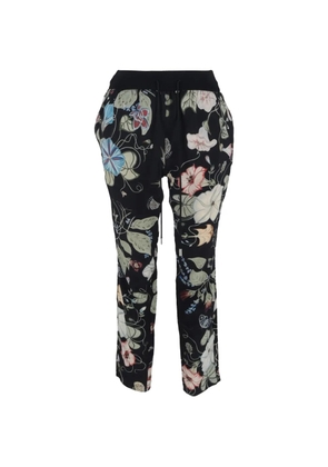 Gucci Pre-Owned floral-print drawstring trousers - Black