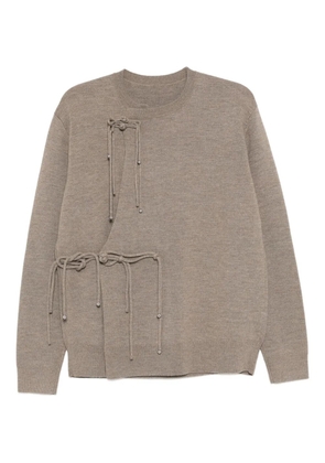 JNBY chinese-knotted sweater - Brown
