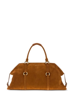 Alexander McQueen maxi Farringdon suede tote bag - Brown
