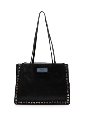 Prada Pre-Owned 2010-2025 Glace Calf Studded Etiquette tote bag - Black