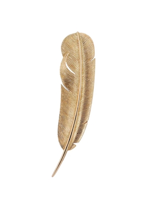 Hermès Pre-Owned 1970's feather brooch - Gold