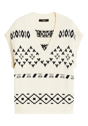 Weekend Max Mara fair isle-knit V-neck vest - White
