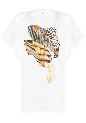 MARANT ÉTOILE Eabine graphic-print dress - White