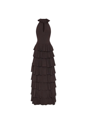 Nicholas Yasira ruffled tiered maxi dress - Brown