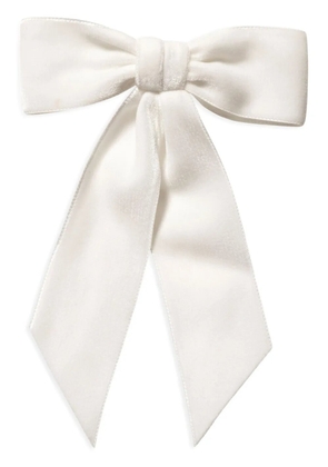 Jennifer Behr large velvet bow barrette - Neutrals