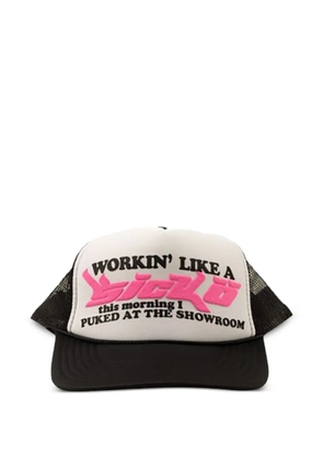 Sicko logo-print trucker cap - Black