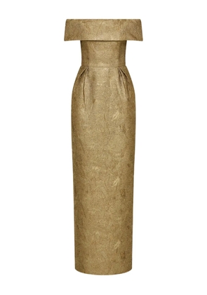 Rebecca Vallance off-shoulder brocade gown - Gold