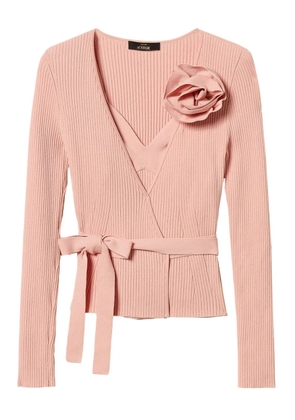 TWINSET brooch knit top (set of two) - Pink