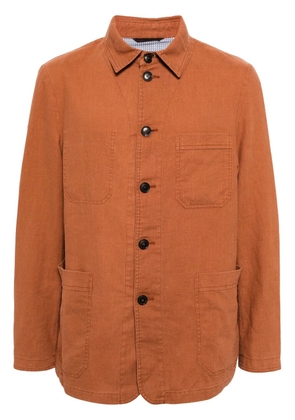 N.Peal Minori linen shirt jacket - Orange