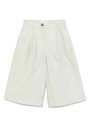 Yves Salomon leather shorts - Green