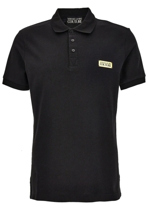 Versace Jeans Couture logo-plaque polo shirt - Black