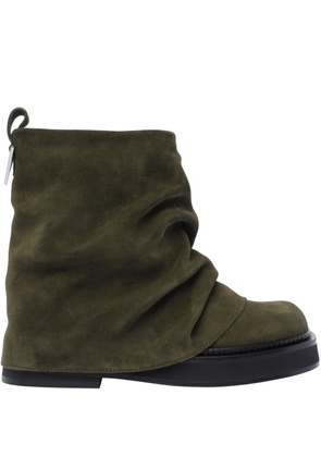 The Attico logo-plaque boots - Green