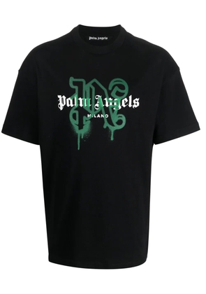 Palm Angels Milano monogram-print T-shirt - Black