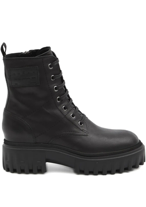 Hogan 20mm lace-up platform boots - Black