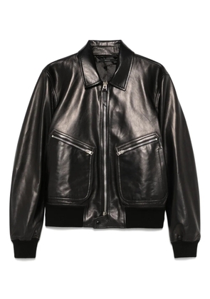 TOM FORD leather bomber jacket - Black