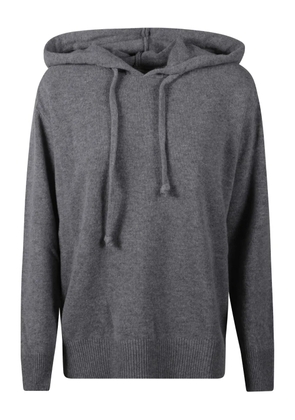 Jucca mélange-effect knitted hoodie - Grey