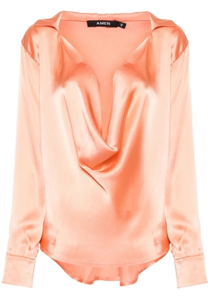 Amen Anna satin blouse - Orange