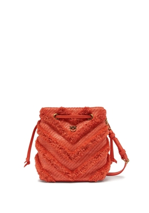 PINKO raffia bucket bag - Red