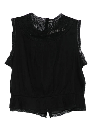 DÔEN Lilibet lace-trimmed sleeveless top - Black