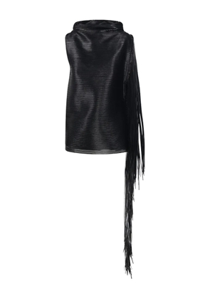 Sportmax fringed-detail sleeveless blouse - Black