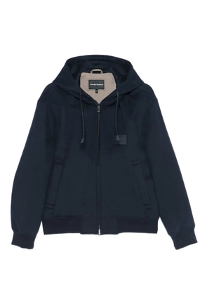Emporio Armani logo-patch jacket - Blue