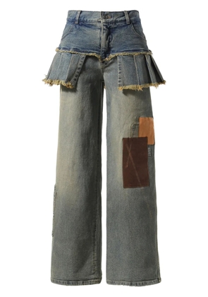 Andersson Bell skirt-attached jeans - Blue