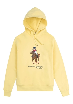 Polo Ralph Lauren jockey-motif cotton hoodie - Yellow
