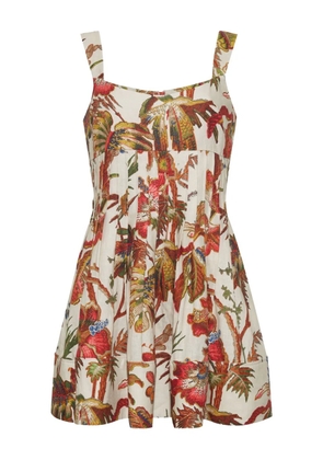 Cara Cara Ria floral-print mini dress - Neutrals