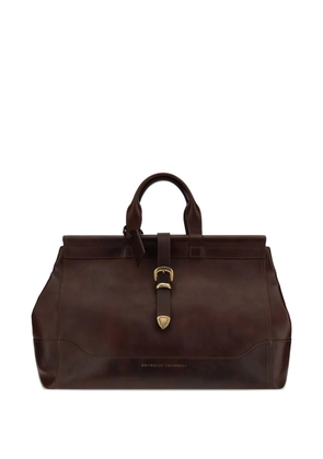 Brunello Cucinelli leather holdall - Brown