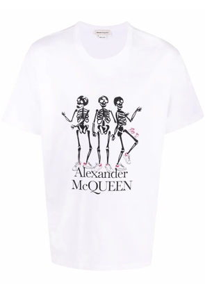 Alexander McQueen skeleton-print short-sleeved T-shirt - White