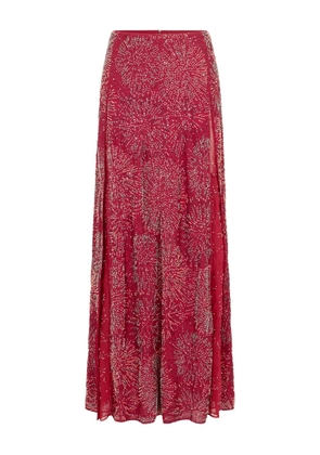 Rabanne embroidered pearl satin skirt