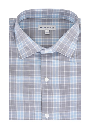 Peter Millar collared checked shirt - Grey