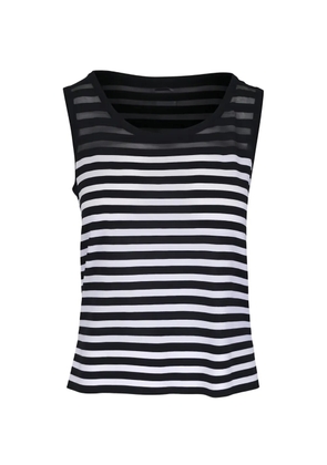 Akris Punto Kodak striped round-neck top - Black
