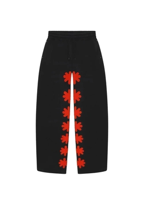 LOSTSHDWS logo floral trousers - Black