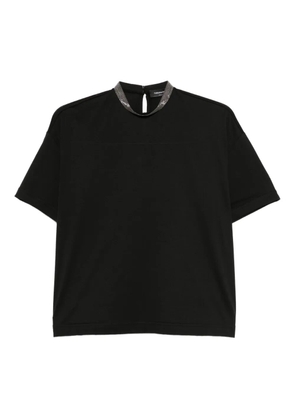 Fabiana Filippi embellished-neckline top - Black