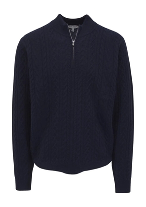 Peter Millar cable-knit half-zip sweater - Blue