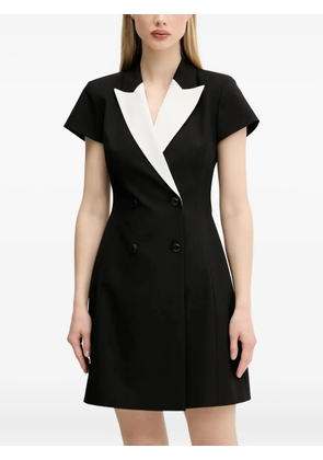 HUGO double-breasted short-sleeve mini dress - Black