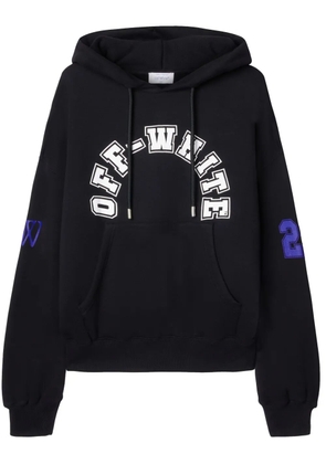 Off-White Football-print cotton hoodie - Black