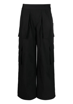 Alexander Wang logo-waistband cargo-pockets trousers - Black