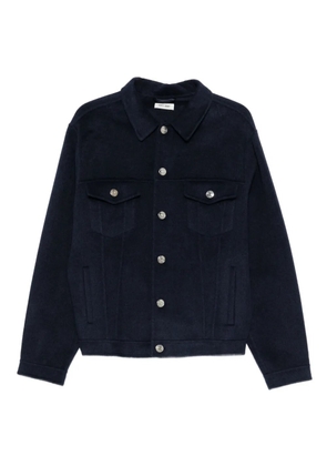 Soft Goat buttoned pocket jacket - Blue