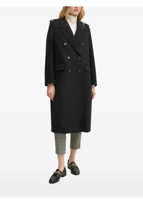 Sisley double-breasted coat - Black