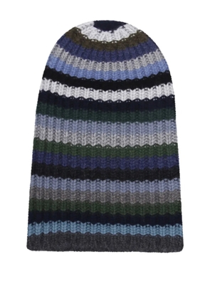 HURRAY striped ribbed beanie - Blue