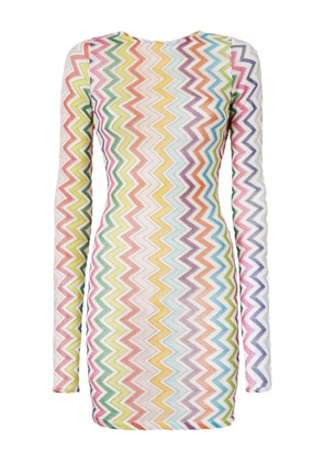 Missoni long-sleeve mini dress - White