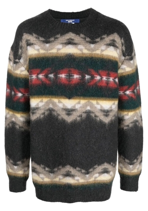 Junya Watanabe MAN intarsia-knit oversize jumper - Grey