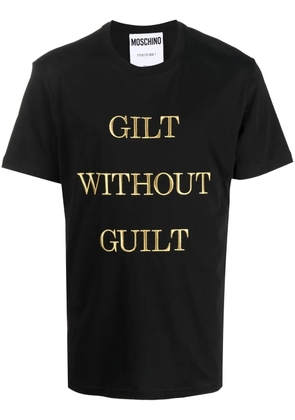Moschino slogan-print short-sleeve T-shirt - Black