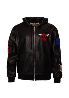 Jeff Hamilton logo-patch bomber jacket - Black