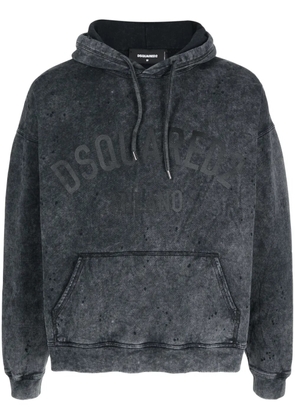 DSQUARED2 logo-print cotton hoodie - Grey